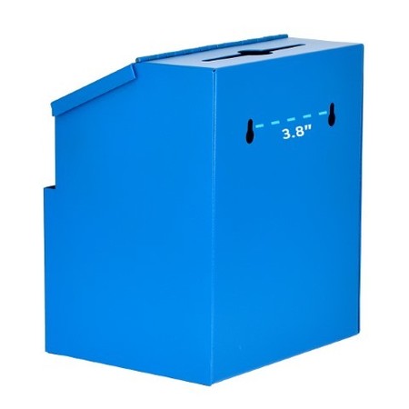 Adiroffice Wall Mountable Steel Locking Suggestion Box, Blue, PK2 ADI631-01-BLU-2pk